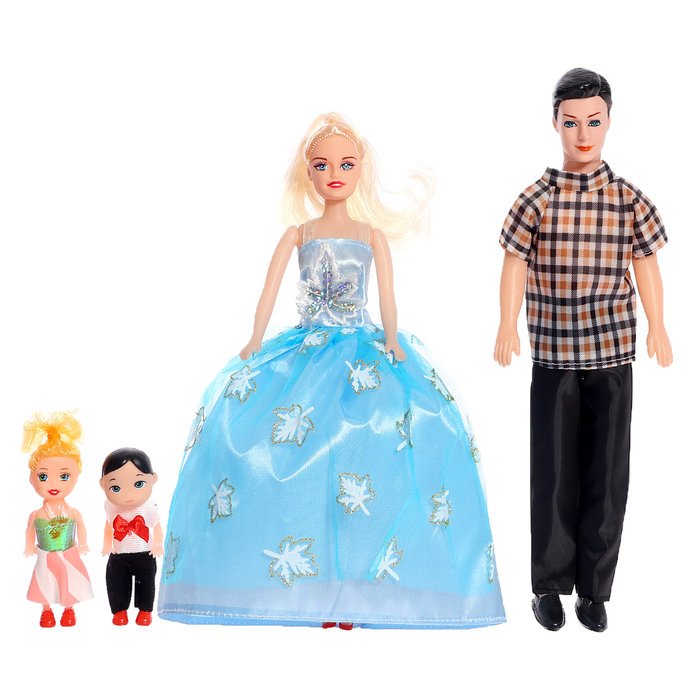 Набор кукол «Семья» c детишками, МИКС Набор кукол «Семья» c детишками, МИКС