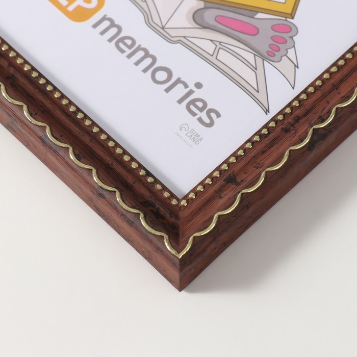 Фоторамка пластик Фоторамка пластик "Стиль коричневый" 10х15 см, коричневый