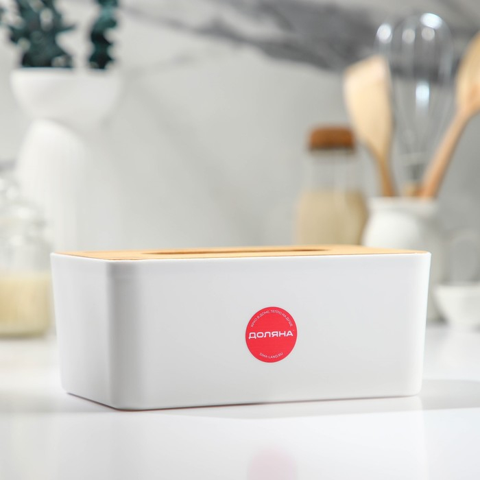 Салфетница Доляна «Мягкость», 19×13 см, бамбук Салфетница Доляна «Мягкость», 19×13 см, бамбук