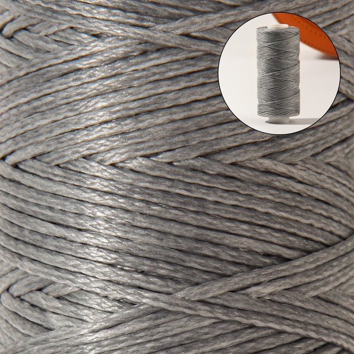 Нитки вощёные, плоские, 150D/16, 0,8 мм, 50 ± 2 м, цвет светло-серый Нитки вощёные, плоские, 150D/16, 0,8 мм, 50 ± 2 м, цвет светло-серый