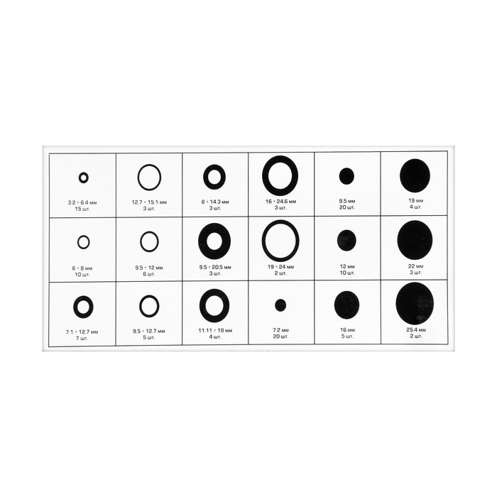 Набор сальников ТУНДРА krep, 125 предметов Набор сальников ТУНДРА krep, 125 предметов