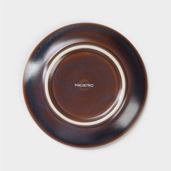 Блюдце фарфоровое Magistro Garland, d=14,2 см, цвет синий Блюдце фарфоровое Magistro Garland, d=14,2 см, цвет синий