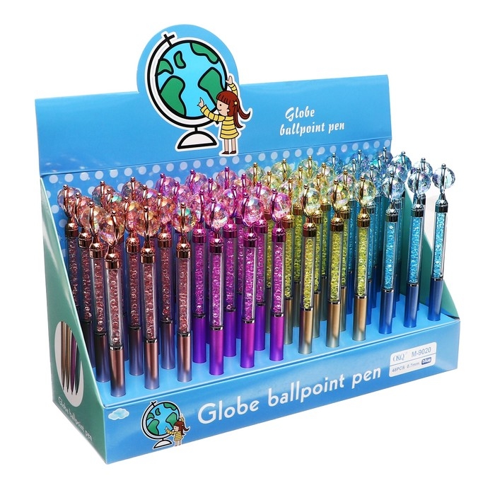 Ручка шариковая-прикол Calligrata Ручка шариковая-прикол Calligrata "Глобус", микс