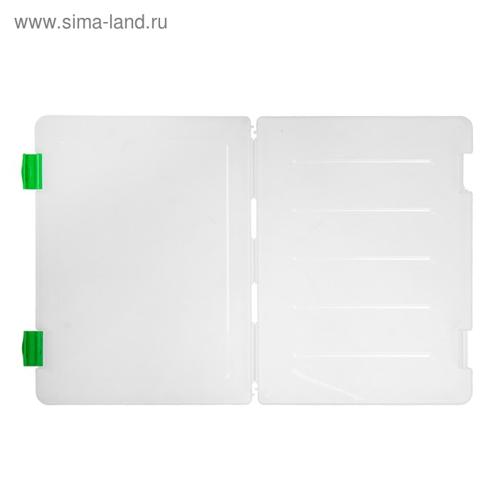 Папка для документов А4, с зелеными защелками, 230 х 305 х 23 мм, прозрачный корпус Папка для документов А4, с зелеными защелками, 230 х 305 х 23 мм, прозрачный корпус