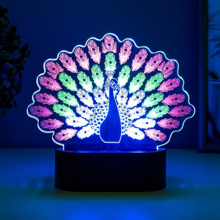 Светильник сенсорный Светильник сенсорный "Павлин" LED USB (90см) от батареек 3xАА черный 17,8х5,5х16,5 см RISALUX 76522