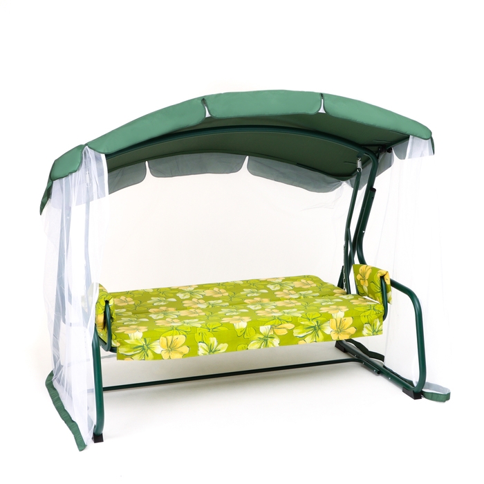 Качели садовые Качели садовые "Мадрид", 209 х 127 х 166 см, макс. нагрузка 220 кг, цвет зеленый