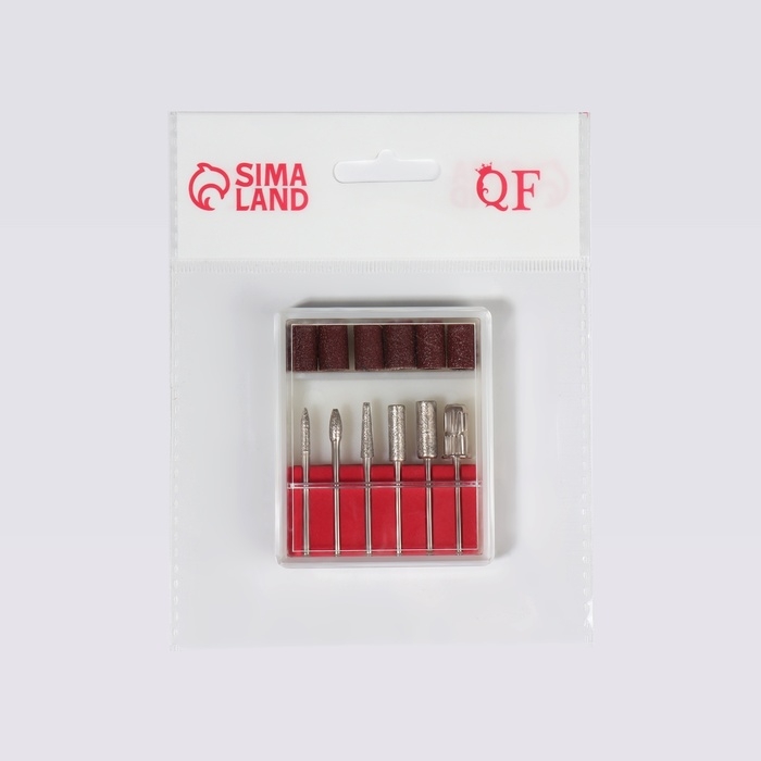 Фрезы с алмазным напылением, с насадками для педикюра, в пластиковом органайзере, 12 шт Фрезы с алмазным напылением, с насадками для педикюра, в пластиковом органайзере, 12 шт