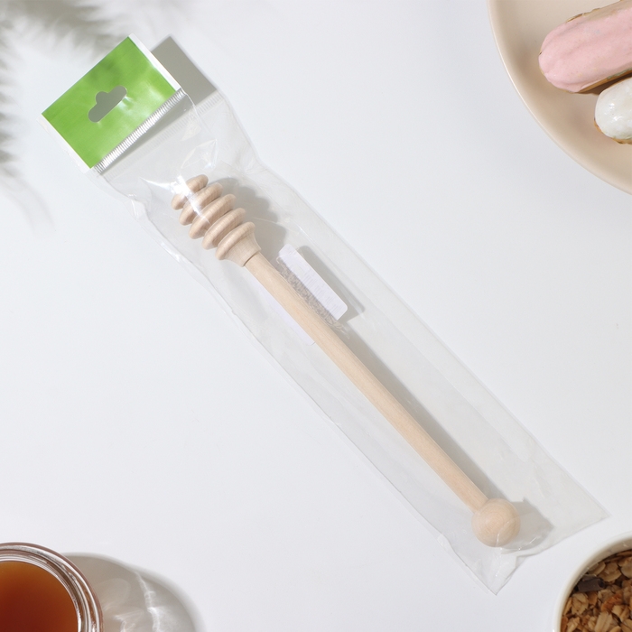 Ложка деревянная для меда из алтайской березы, 20 см Ложка деревянная для меда из алтайской березы, 20 см