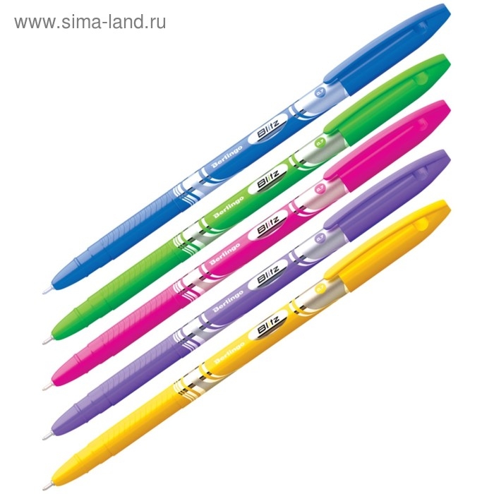 Ручка шариковая 0.7 мм, Berlingo Blitz, чернила синие, микс Ручка шариковая 0.7 мм, Berlingo Blitz, чернила синие, микс