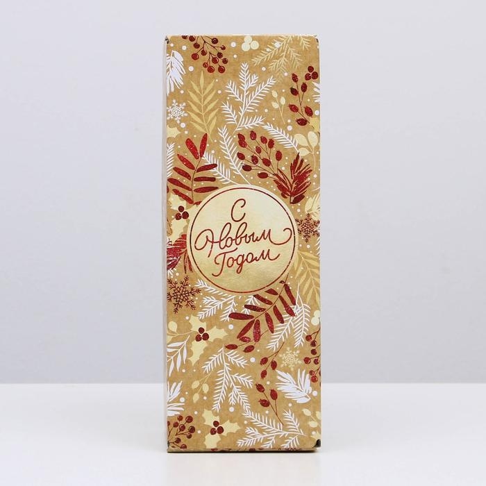 Коробка подарочная новогодняя складная «Новогодний», 12 х 33,6 х 12 см, Новый год Коробка подарочная новогодняя складная «Новогодний», 12 х 33,6 х 12 см, Новый год