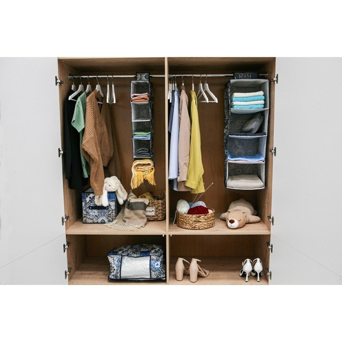 Кофр для хранения вещей Доляна «Мозаика», 45×30×20 см, цвет синий Кофр для хранения вещей Доляна «Мозаика», 45×30×20 см, цвет синий