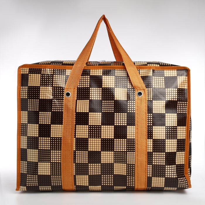 Сумка хозяйственная на молнии, 35 л, цвет коричневый Сумка хозяйственная на молнии, 35 л, цвет коричневый