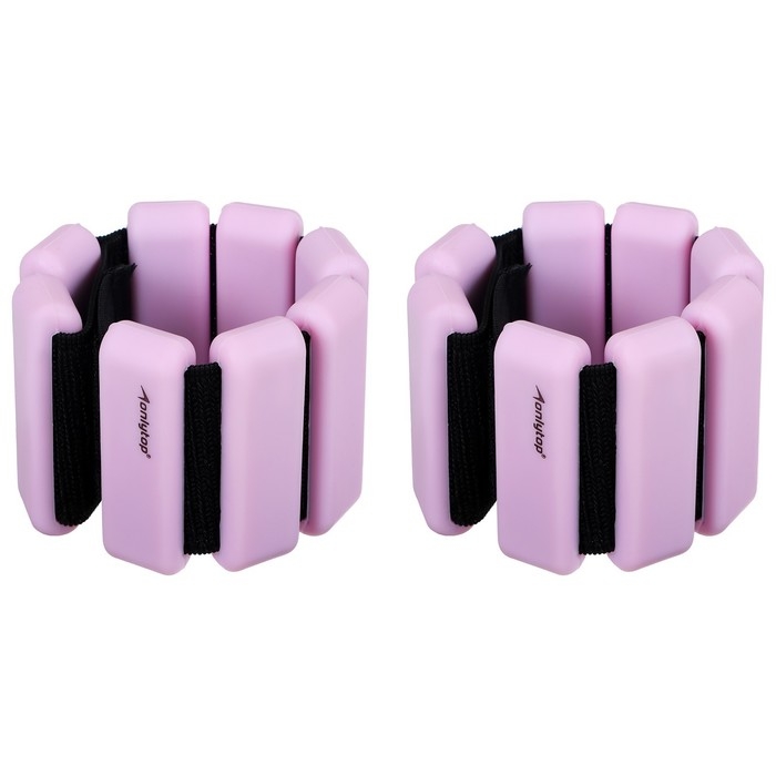 Утяжелители ONLYTOP, 2 шт. х 0,5 кг, цвет розовый Утяжелители ONLYTOP, 2 шт. х 0,5 кг, цвет розовый