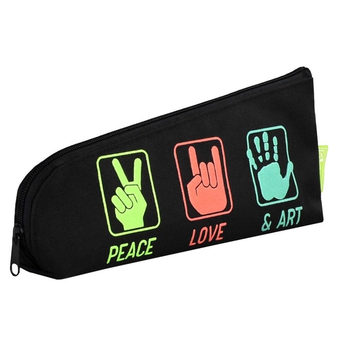 Пенал мягкий, 1 отделение, 80 х 200 х 40 мм, объёмный, Феникс Пенал мягкий, 1 отделение, 80 х 200 х 40 мм, объёмный, Феникс "Язык жестов" чёрный 62090