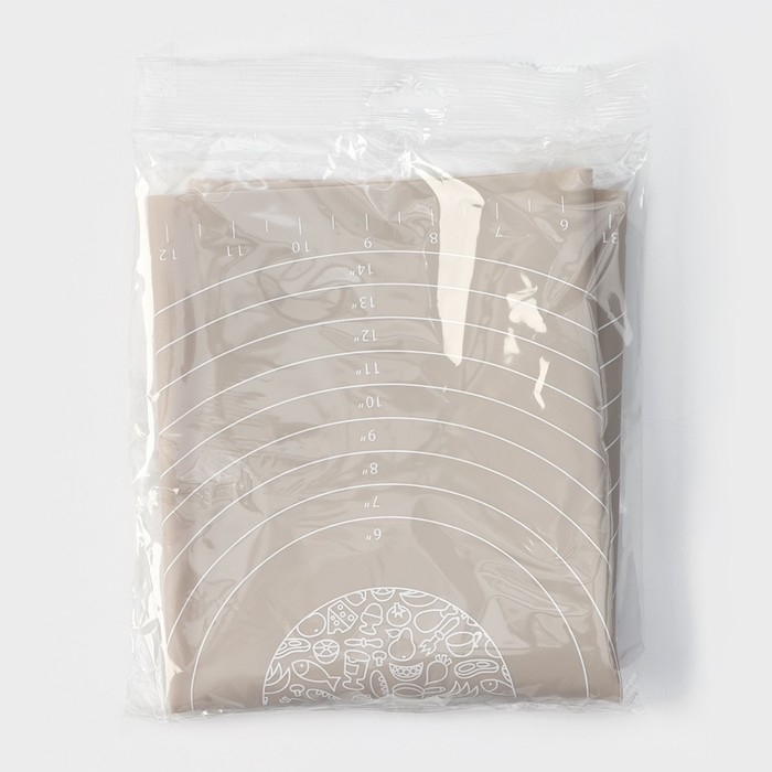 Коврик с разметкой Доляна «Капучино», силикон 50×40 см, цвет бежевый Коврик с разметкой Доляна «Капучино», силикон 50×40 см, цвет бежевый