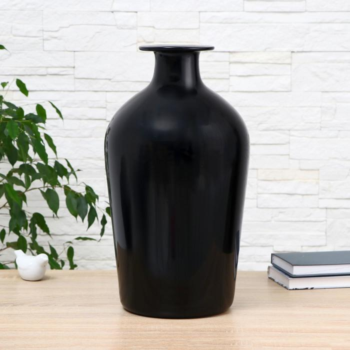 Ваза Ваза "Черный глянец" 45х26 диаметр отверстия 5,6 см