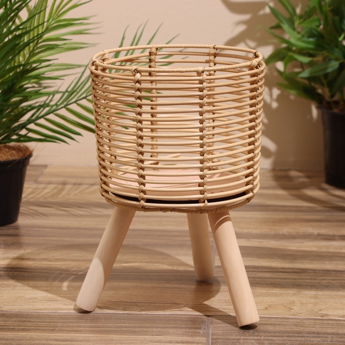 Набор плетёных кашпо, 3 шт, высота 44х44х56 см Набор плетёных кашпо, 3 шт, высота 44х44х56 см