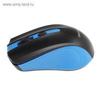 Мышь Smartbuy ONE 352, беспроводная, оптическая, 1600 dpi, 2xAAA (не в компл), сине-чёрная