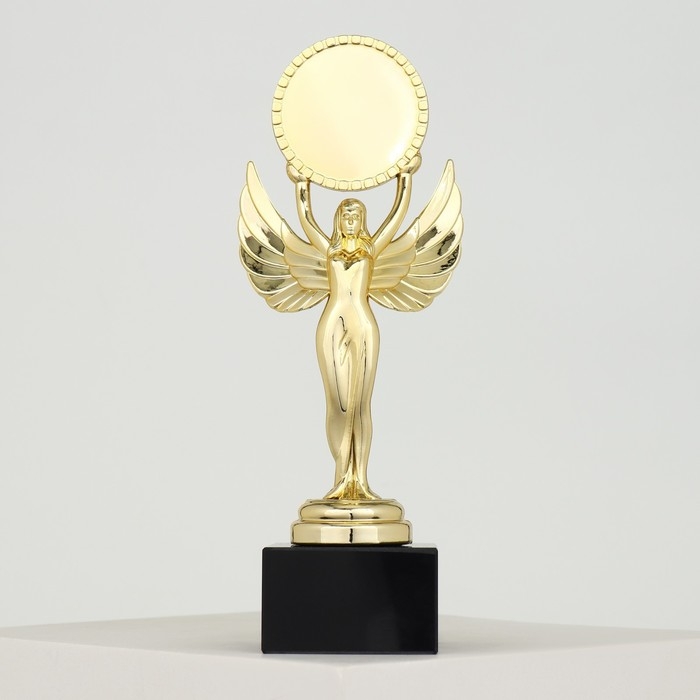 Наградная фигура «Ника с шаром», подставка камень черная, 19 х 7 х 5 см Наградная фигура «Ника с шаром», подставка камень черная, 19 х 7 х 5 см