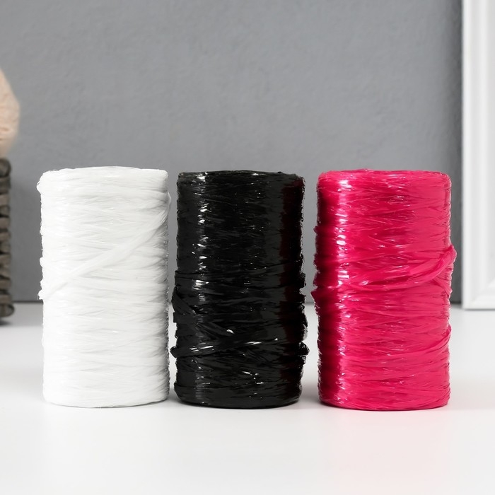 Пряжа Пряжа "Для вязания мочалок" 100% полипропилен 300м/75±10 гр (набор 3 шт. МИКС №11)