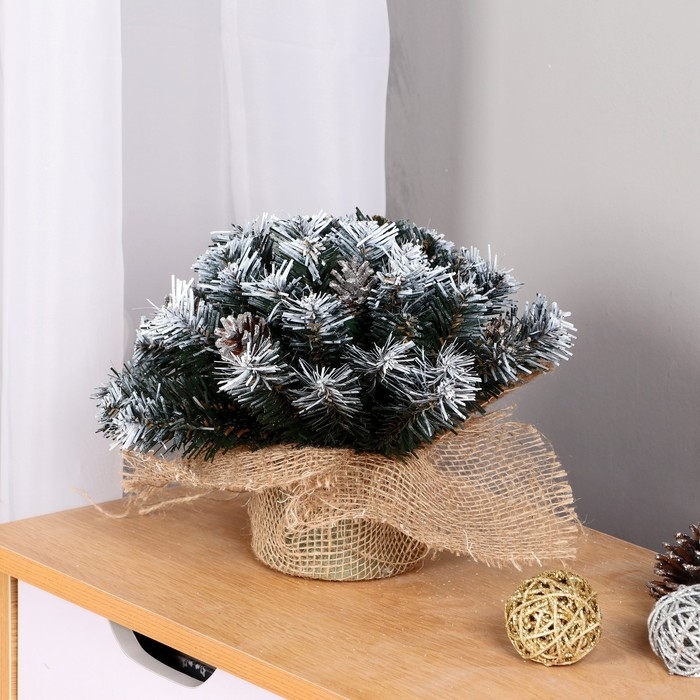 Новогодняя композиция  Новогодняя композиция "Классическая белоснежная" шишки серебро 25 см