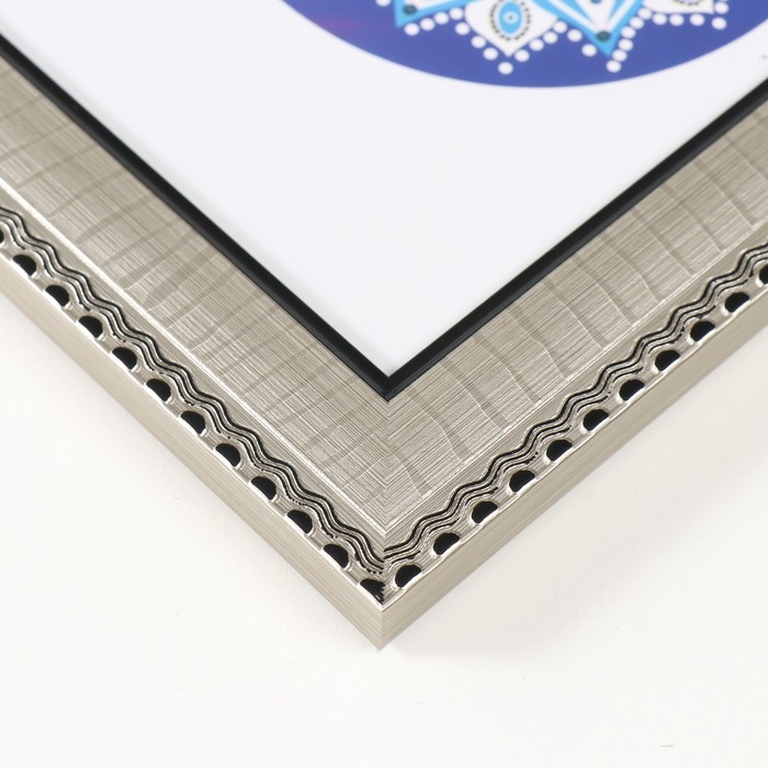 Фоторамка пластик 13х18 см Фоторамка пластик 13х18 см "Танзания" серебро 21,7х16,7х1,2 см