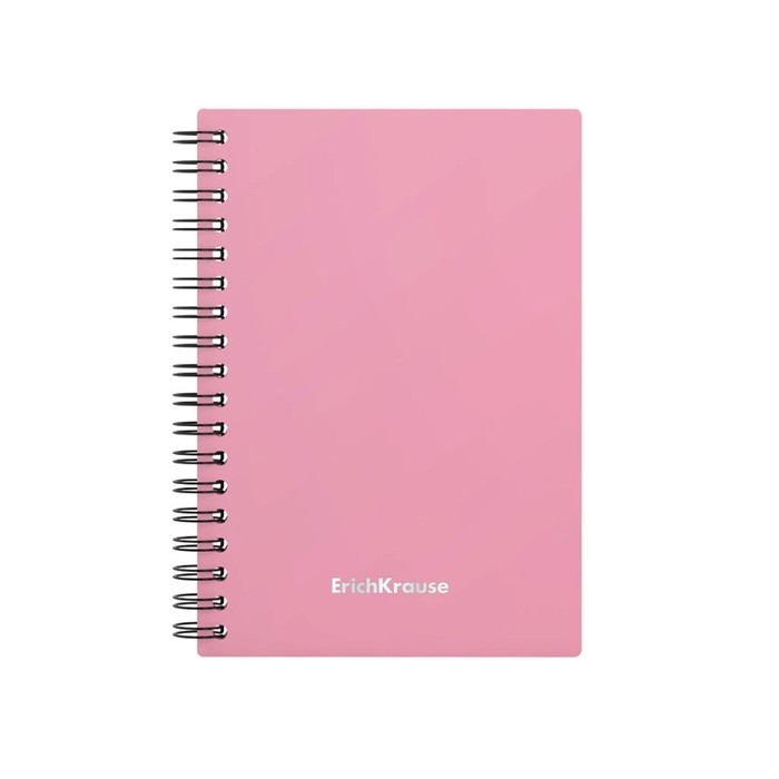 Тетрадь А6 на спирали, 80 листов в клетку, ErichKrause Pastel, пластиковая обложка, блок офсет 100% белизна, МИКС