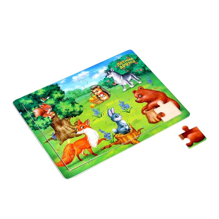 Пазл большой «Лесные друзья», 30 элементов Пазл большой «Лесные друзья», 30 элементов
