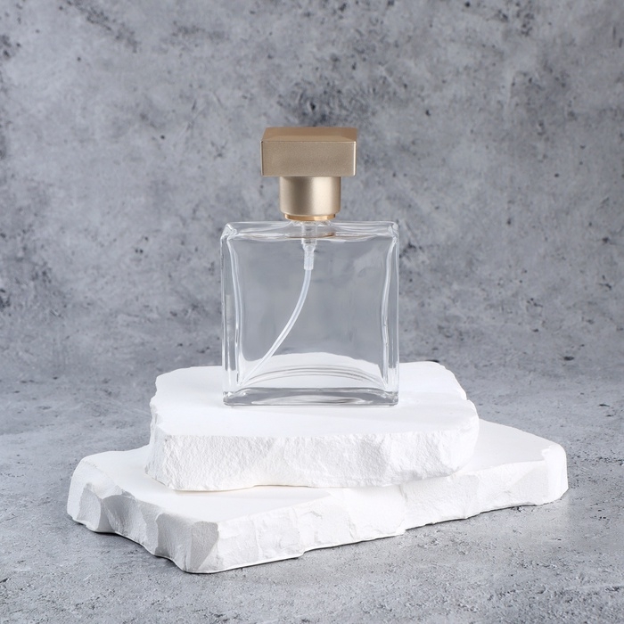 Флакон для парфюма, с распылителем, стеклянный, 25 мл, цвет прозрачный/бронзовый Флакон для парфюма, с распылителем, стеклянный, 25 мл, цвет прозрачный/бронзовый