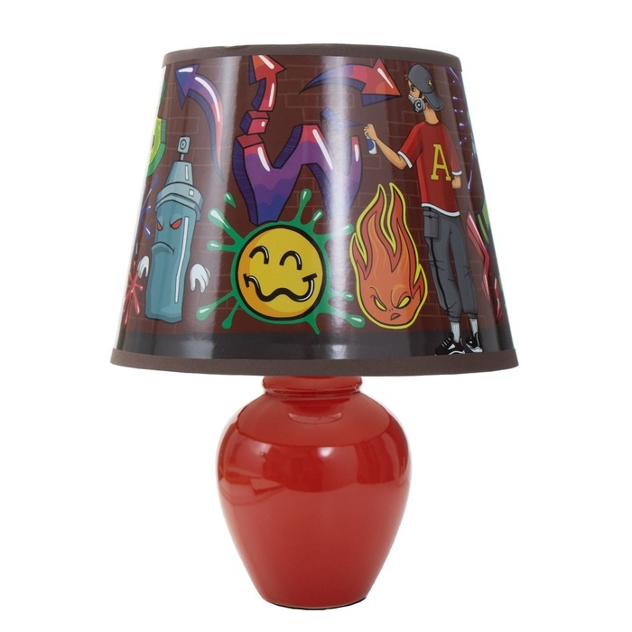 Настольная лампа  Настольная лампа "Граффити" Е14 15Вт красный RISALUX