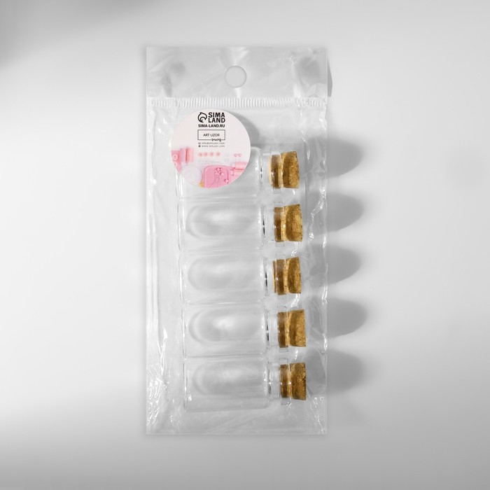 Баночки для хранения бисера, d = 2 × 4 см, 5 шт