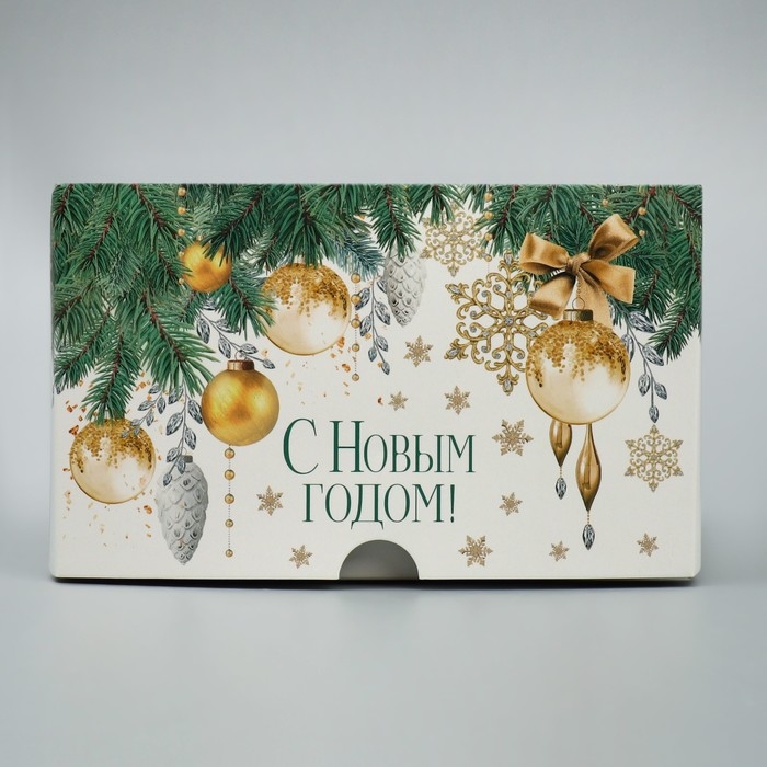 Коробка для капкейков складная с двусторонним нанесением «Новогоднее чудо», 16 х 16 х 10 см, Новый год Коробка для капкейков складная с двусторонним нанесением «Новогоднее чудо», 16 х 16 х 10 см, Новый год