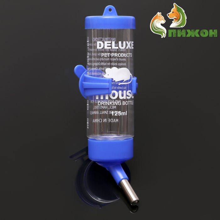 Поилка для грызунов 125 мл, 12,5 Х 4,5 см, микс цветов Поилка для грызунов 125 мл, 12,5 Х 4,5 см, микс цветов