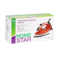 Утюг HOMESTAR HS-4003, 2000 Вт, керамическая подошва, 200 мл, бело-красный