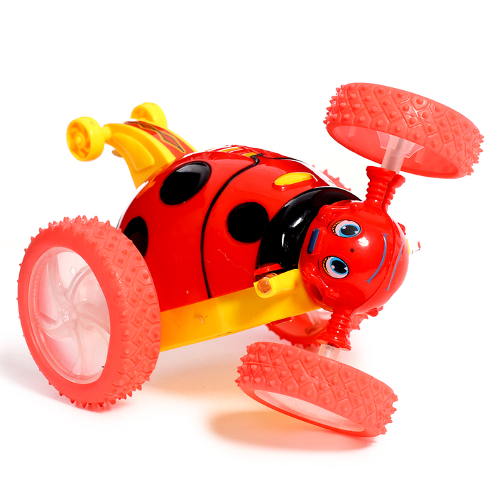 Машина-перевёртыш «Божья коровка», радиоуправляемая, световые эффекты, цвет красный
