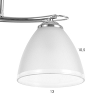 Люстра 1084/2SL 40Вт Е27 серебро 42х15х23 см BayerLux