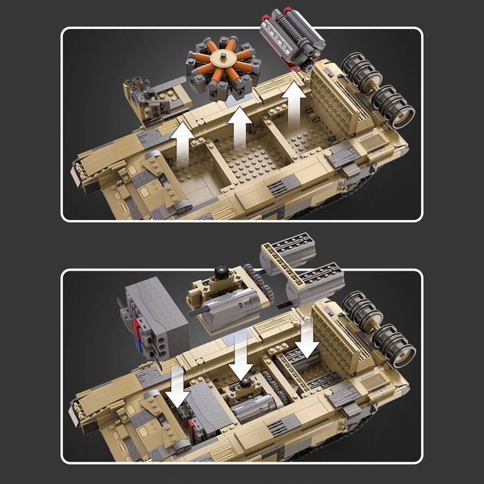 Конструктор Техно «Танк», 1722 детали Конструктор Техно «Танк», 1722 детали