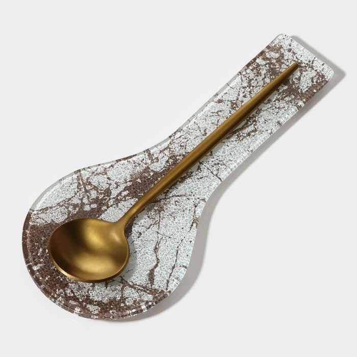 Подставка под ложку Magistro «Мрамор», 24×11×1 см, цвет белый Подставка под ложку Magistro «Мрамор», 24×11×1 см, цвет белый