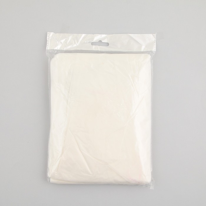 Дождевик взрослый укороченный LOOK INSIDE, на кнопках, цвет белый, размер 42-48 Дождевик взрослый укороченный LOOK INSIDE, на кнопках, цвет белый, размер 42-48