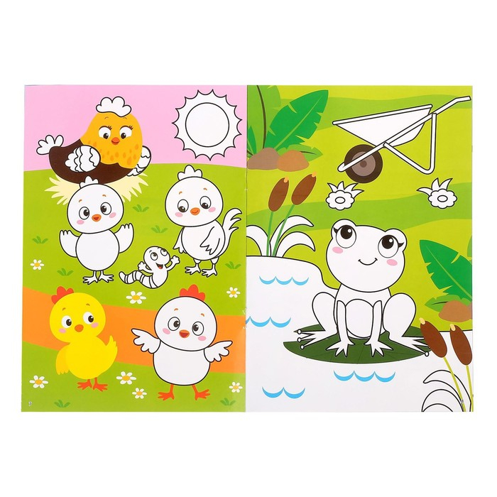 Раскраска многоразовая набор «Рисуй-стирай. Мир животных» 2 шт. по 12 стр. Раскраска многоразовая набор «Рисуй-стирай. Мир животных» 2 шт. по 12 стр.