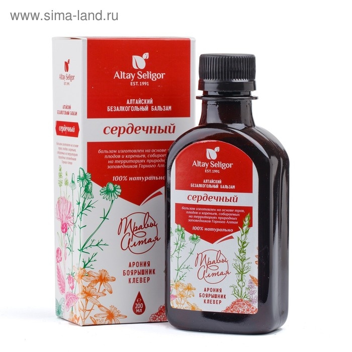 Бальзам Altay Seligor, сердечный, 200 мл. Бальзам Altay Seligor, сердечный, 200 мл.