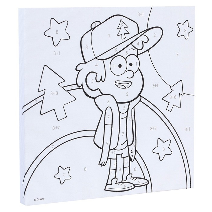 Картина по номерам для детей Картина по номерам для детей "Диппер" 15х15 см, Гравити Фолз