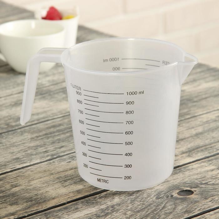 Стакан мерный, 1 л, цвет прозрачный Стакан мерный, 1 л, цвет прозрачный