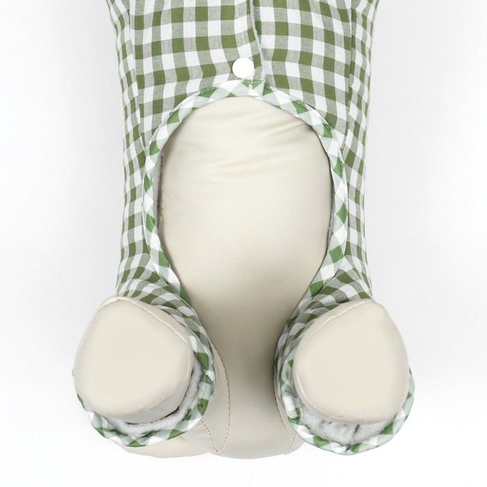 Комбинезон Комбинезон "Пудра", размер M (ДС 29 см, ОШ 33 см, ОГ 45 см) бежевый/зелёный