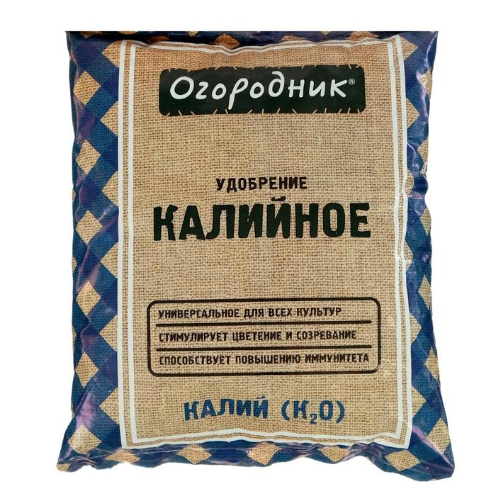 Удобрение сухое  Удобрение сухое "Калийное" минеральное гранулированное, Огородник, 0,7 кг
