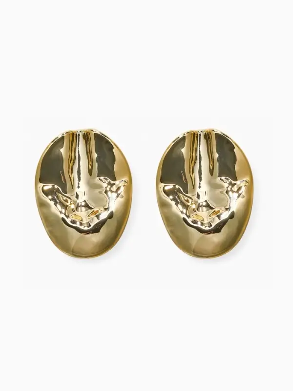 Серьги пластик &laquo;Кофейное зерно&raquo;, цвет золото