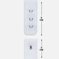 Застёжка для бюстгальтера, 3 ряда 1 крючок, 10 шт., белая