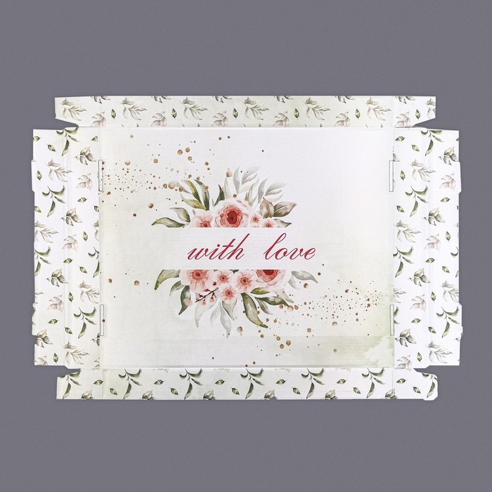 Складная коробка Складная коробка "Розы алые", 31,2 х 25,6 х 16,1 см