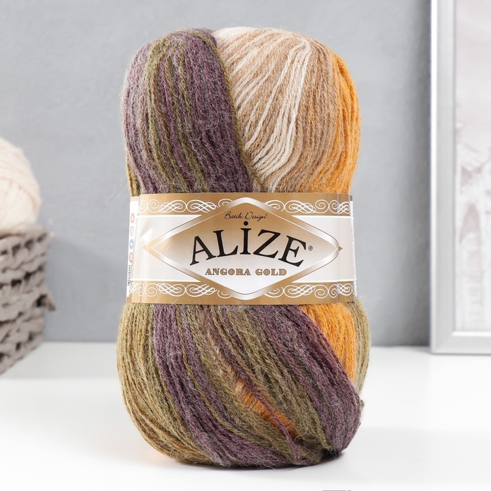 Пряжа Пряжа "Angora Gold Batik" 20% шерсть, 80% акрил 550м/100гр (5850)