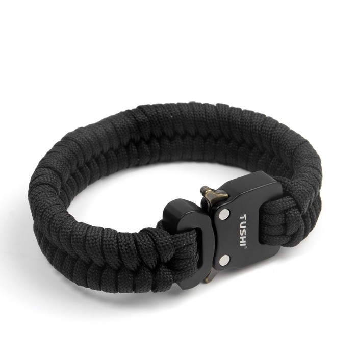 Браслет-паракорд "Кобра" черный, 25см